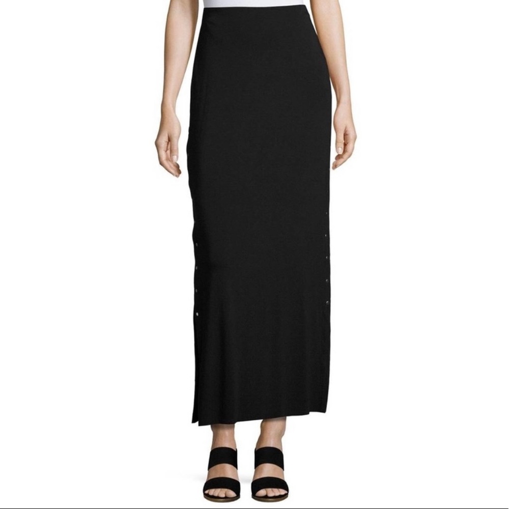 Bailey 44 Side Snap Maxi Skirt in Navy